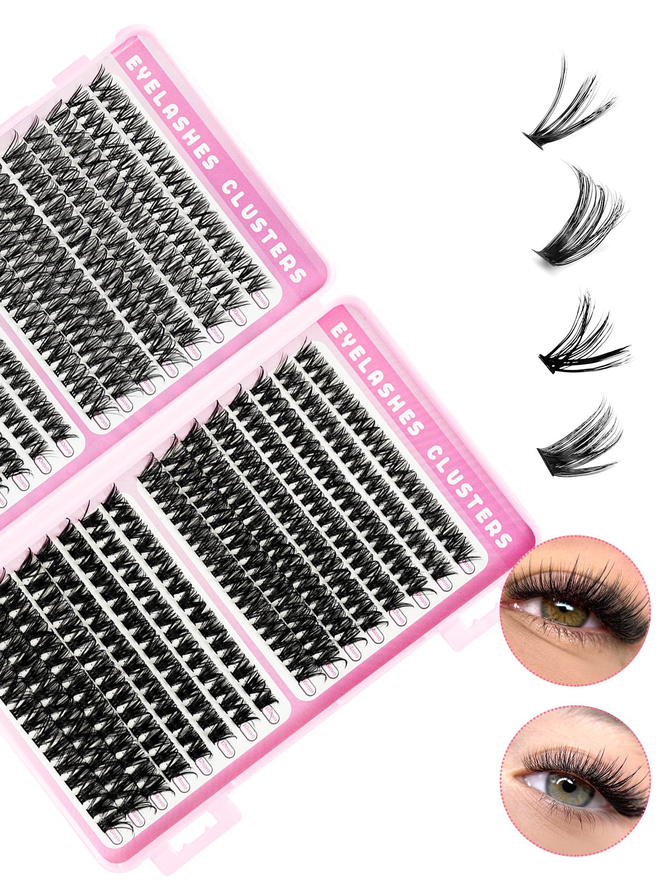 3D False Eyelashes, Multi-layered, Realistic, Soft And Comfortable, Natural Nude Makeup