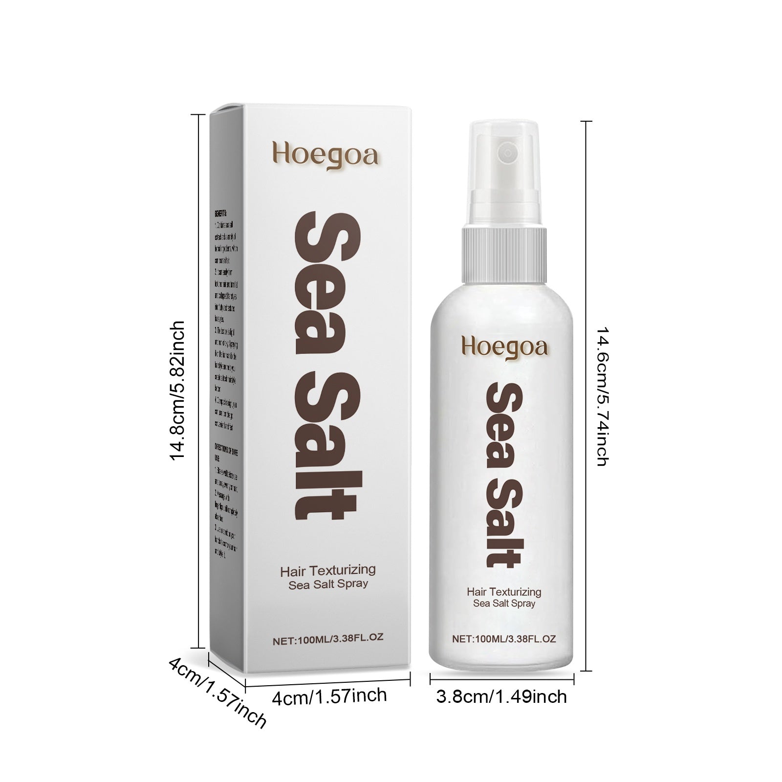 Hoegoa Sea Salt Dry Hair Spray Hair No-rinse Styling Dry Hair Spray Hairspray Refreshing Oil-Removing Oil-Controlling Lazy Fluffy Smooth Spray