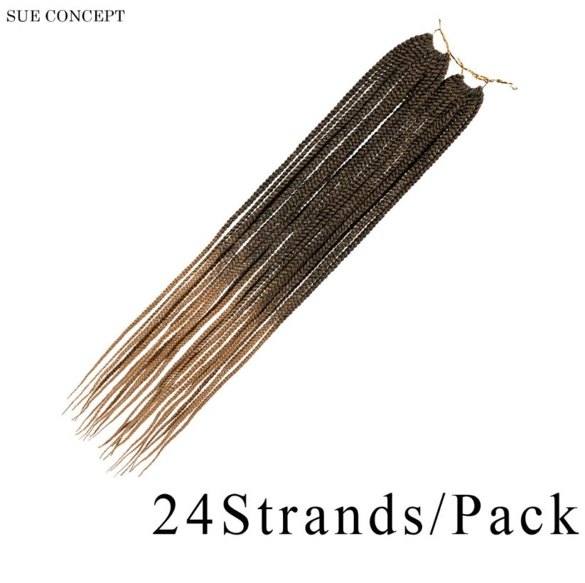 Box Braids Crochet Hair Medium Box  Braid Pre-Looped