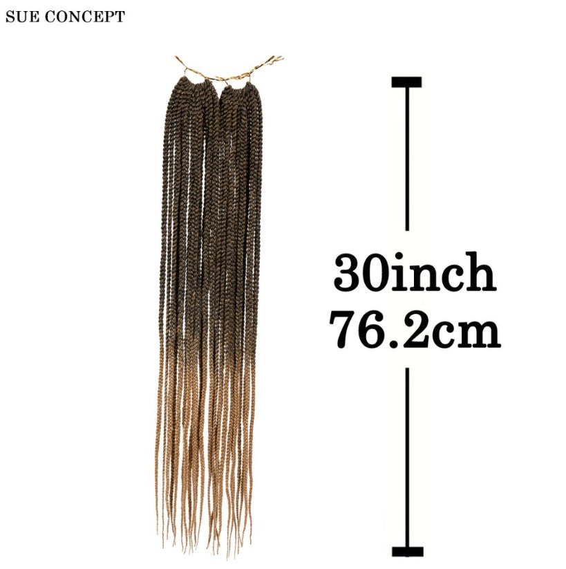 Box Braids Crochet Hair Medium Box  Braid Pre-Looped