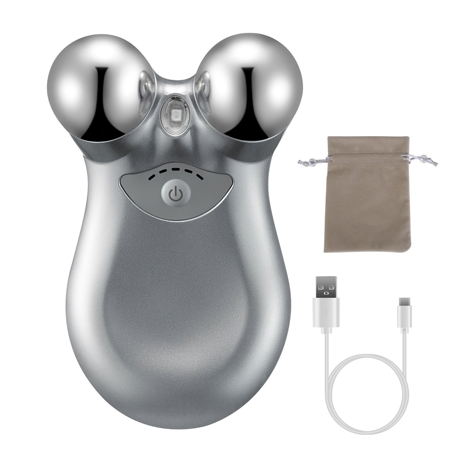 1Pc Micro-current Face Massager Rechargeable Face Neck Roller Intelligent Facial Massager With 5 Gears For Skin Tightening Skin Lifting Wrinkle Reducing