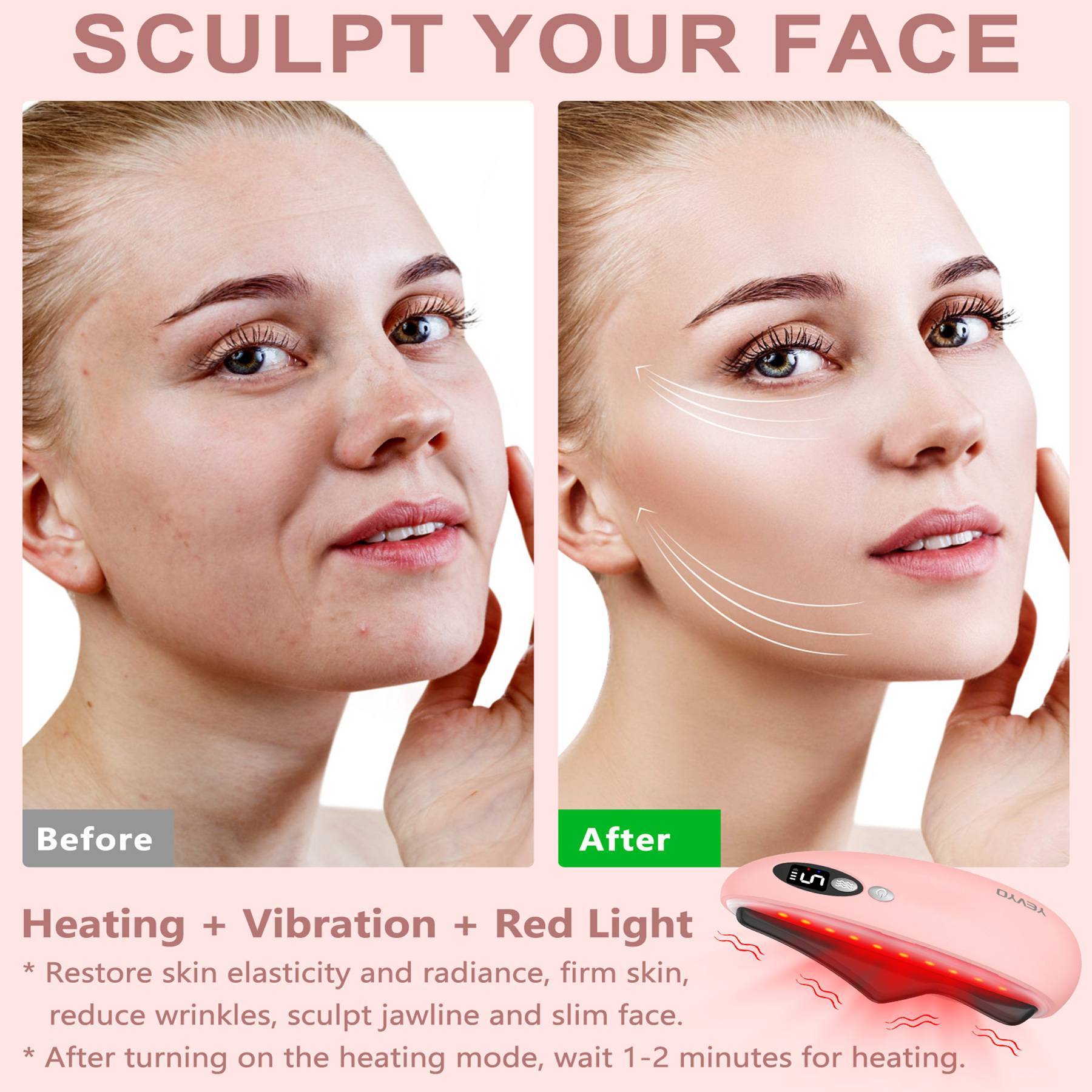 Gua Sha Facial Tool, Electric Black Obsidian Guasha Tool Massage Gua Sha Stone