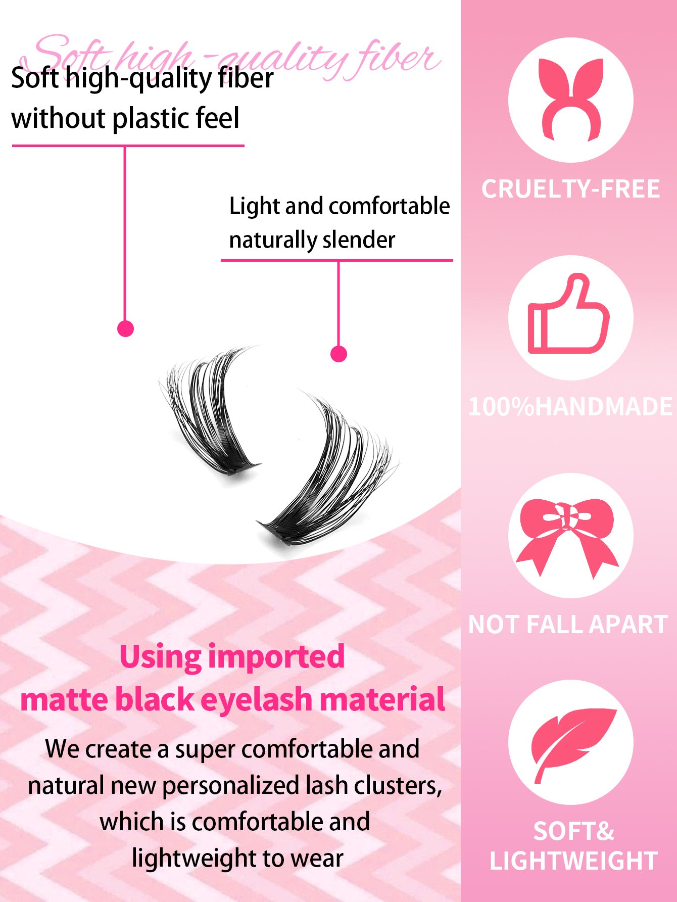 3D False Eyelashes, Multi-layered, Realistic, Soft And Comfortable, Natural Nude Makeup