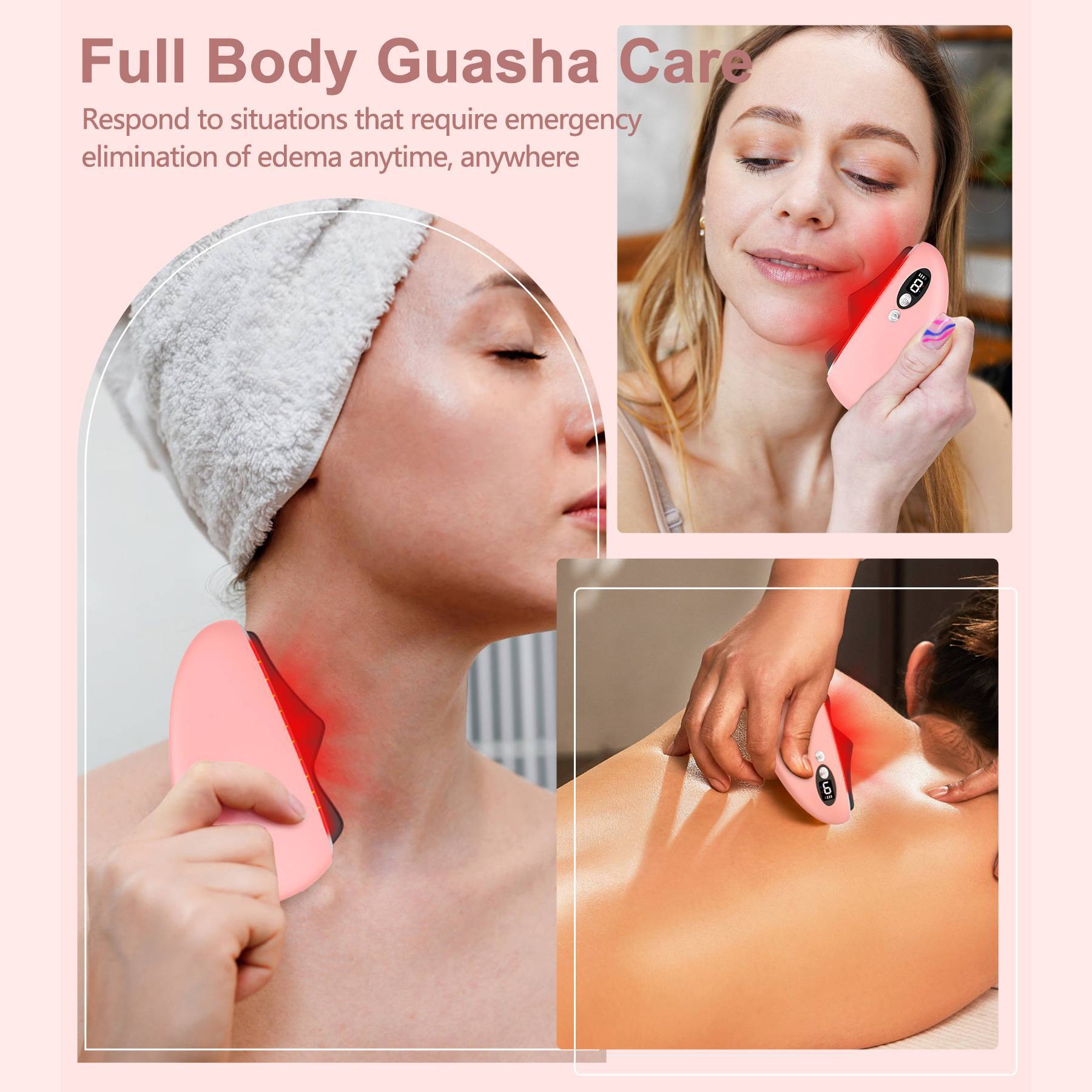 Gua Sha Facial Tool, Electric Black Obsidian Guasha Tool Massage Gua Sha Stone
