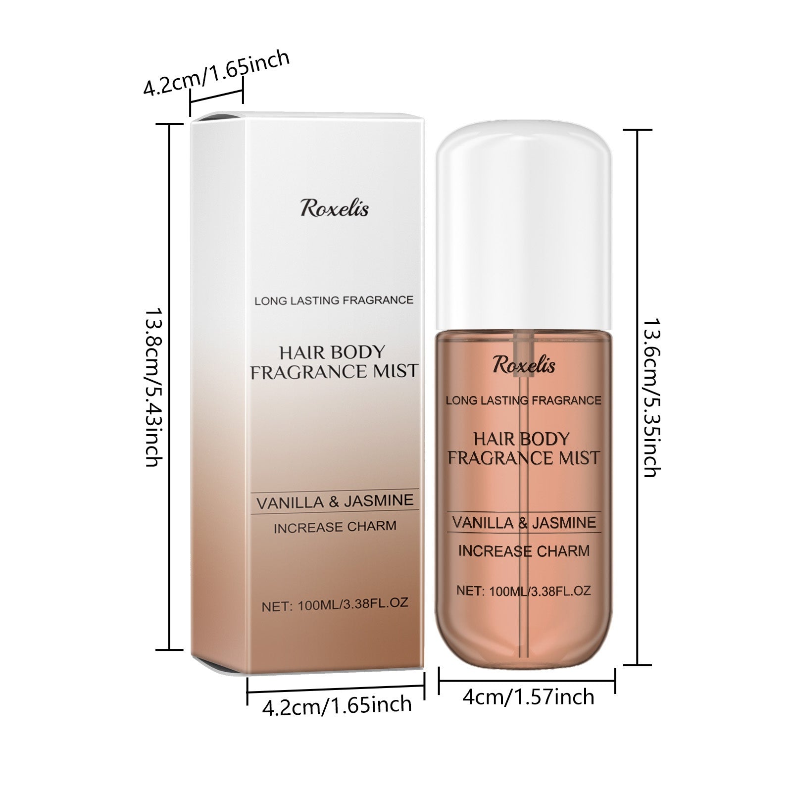 Vanilla Jasmine Fragrance Spray Can Be Used In Various Scenes Behind The Ears, Neck, Wrists Indoors, Car Natural Floral Fragrance Long-lasting Fragrance Perfume