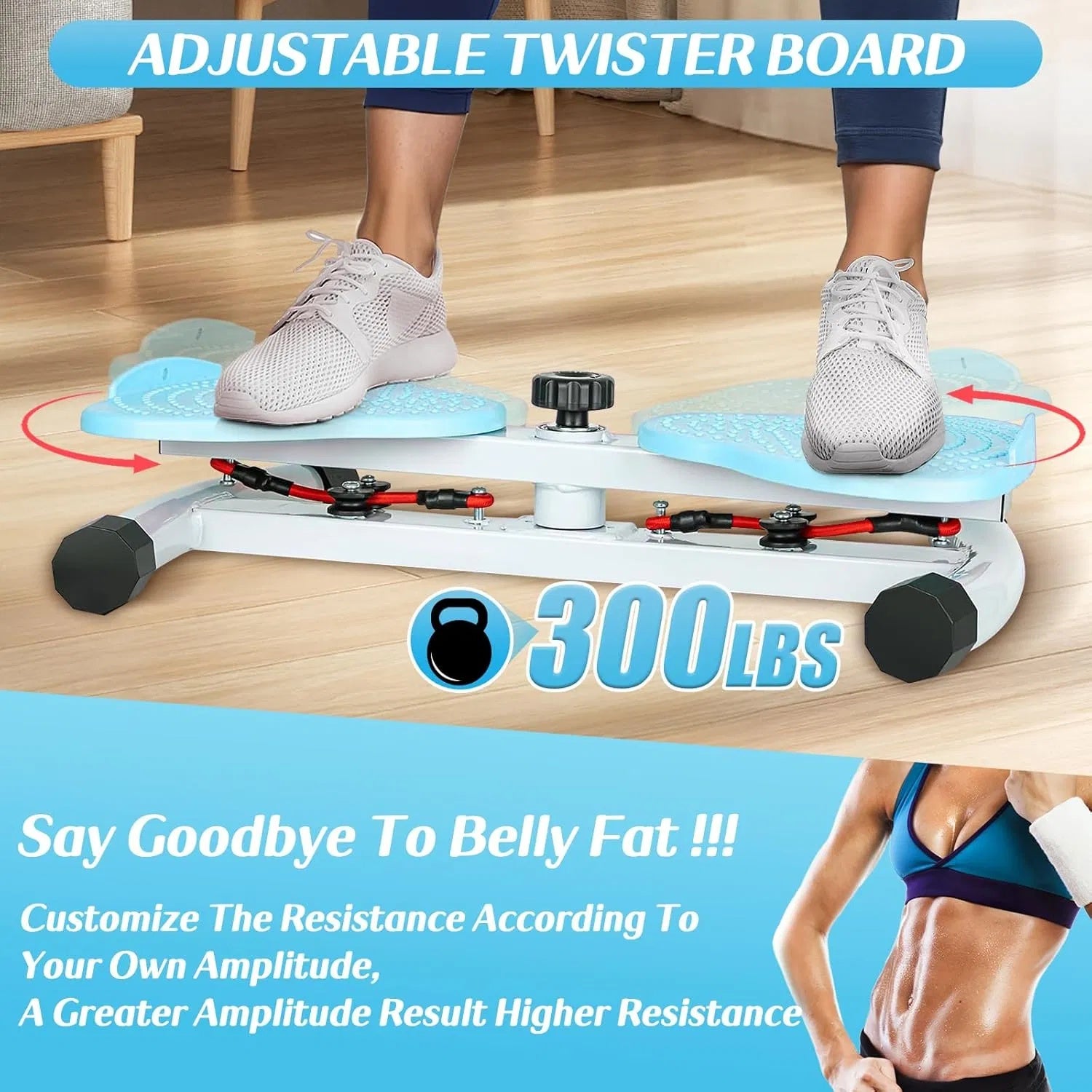 Waist Twister, Exercise Twist Boards Twisting Waist Machine For Women Belly Fat, Noiseless Ab Twister Machine With Resistance Bands, Waist Sculptor For Home Gym